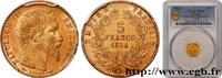 FRANKREICH 5 francs or Napoléon III, tête nue, petit module, ZWEITES KAISERREICH Paris 1854 (14mm, 1,61g, 6h) -