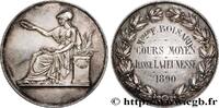 FRANKREICH Médaille, Cours Moyen ENSEIGNEMENT 1890 (36,5mm, 22,02g, 12h) -
