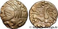FRANKREICH Hémistatère au loup, joue tatouée GALLIEN - AULERCI EBUROVICES (Region die Évreux) Évreux (27) c. 60-50 AC. (17,5mm, 3,10g, 10h) -