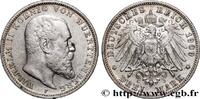 ALLEMAGNE - ROYAUME DE WURTEMBERG GUILLAUME II 3 Mark ALLEMAGNE - ROYAUME DE WURTEMBERG GUILLAUME II Stuttgart 1909 (33mm, 16,64g, 12h) -