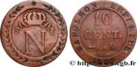FRANKREICH Faux de 10 cent. à l'N couronnée GESCHICHTE FRANKREICHS Toulouse 1808 (19mm, 1,68g, 6h) -