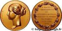 FRANKREICH Médaille, Visite de la Banque de France, refrappe SECOND EMPIRE Monnaie de Paris (1866)/1987 (63,5mm, 135,27g, 12h) -