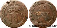 FRANKREICH Faux de 10 cent. à l'N couronnée GESCHICHTE FRANKREICHS Strasbourg 1810 (18mm, 1,69g, 6h) -