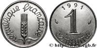 FRANKREICH 1 centime Épi, frappe monnaie FUNFTE FRANZOSISCHE REPUBLIK Pessac 1991 (15,01mm, 1,65g, 6h) -