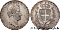 ITALIEN - KÖNIGREICH SARDINIEN - KARL ALBERT 5 Lire ITALIEN - KÖNIGREICH SARDINIEN - KARL ALBERT Gênes 1844 (37mm, 24,92g, 6h) -