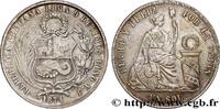 PERU 1 Sol “Liberté” assise PERU Lima 1874 (37mm, 24,87g, 6h) -
