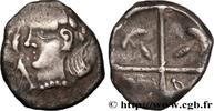 FRANKREICH Drachme “à la tête cubiste”, Série précoce aux dau GALLIEN - SÜDWESTGALLIEN - VOLCÆ TECTOSAGES (Region die Toulouse) Ier siècle av. J.-C (16,5mm, 3,48g, 6h) -