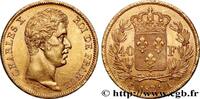 FRANKREICH 40 francs or Charles X, 1er type KARL X Paris 1824 (26mm, 12,89g, 6h) -