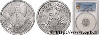 FRANKREICH 50 centimes Francisque, légère ETAT FRANÇAIS Beaumont-Le-Roger 1944 (18 mmmm, 0,70g, 6h) -