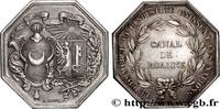 FRANKREICH Jeton octogonal Ar 32, Canal de Roanne PONTS ET CHAUSSÉES n.d. (32mm, 16,90g, 12h) -