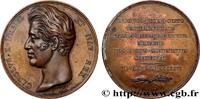 FRANKREICH Médaille, Monument à la mémoire de Louis XVI CHARLES X 1826 (50,5mm, 41,69g, 12h) fVZ/SS