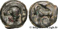 FRANKREICH Potin à la tête casquée et à l’annelet pointé GALLIEN - SENONES (Region die Sens) c. avant 52 AC. (19mm, 3,87g, 3h) -
