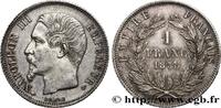 FRANKREICH 1 franc Napoléon III, tête nue ZWEITES KAISERREICH Paris 1858 (23mm, 5,00g, 6h) -