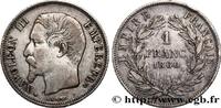 FRANKREICH 1 franc Napoléon III, tête nue ZWEITES KAISERREICH Strasbourg 1860 (23mm, 4,96g, 6h) -