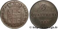 3 Quattrini Grand Duché de Toscane ITALIEN - TOSKANA Florence 1835 (21,50mm, 2,43g, 6h) SS