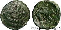 FRANKREICH Bronze aux animaux affrontés GALLIEN - AULERCI EBUROVICES (Region die Évreux) Évreux (27) c. 60-50 AC. (15,5mm, 2,14g, 10h) -