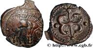 FRANKREICH Bronze au sanglier et au fleuron VELIOCASSES (Region die Normandie c. 50-40 AC. (17mm, 2,98g, h) -
