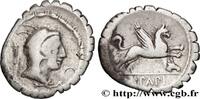 THE REPUBLIC (280 BC to 27 BC) Denier serratus PAPIA Rome 79 AC. (20,5mm, 3,47g, 9h) -