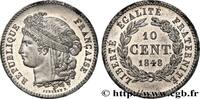 FRANKREICH Concours de 10 centimes, essai en étain par Pingre ZWEITE FRANZOSISCHE REPUBLIK Paris 1848 (30mm, 8,22g, 6h) -