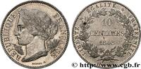 FRANKREICH Concours de 10 centimes, essai en étain par Borrel ZWEITE FRANZOSISCHE REPUBLIK Paris 1848 (30,1mm, 8,46g, 6h) -