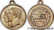 FRANKREICH Médaillette, Visite impériale à Lille les 23 et 24 SECOND EMPIRE Lille 1853 (28mm, 3,78g, 12h) -