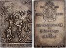 FRANKREICH Plaquette, Tir de l’escalade TIR ET ARQUEBUSE 1902 (60mm, 59,08g, 12h) -