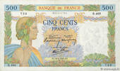 500 Francs LA PAIX 1940 FRANKREICH FRANKREICH 500 Francs LA PAIX 1940 SS SS