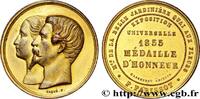 FRANKREICH Médaille, Exposition universelle, la belle jardini EXPOSITIONS UNIVERSELLES 1855 (28mm, 12,27g, 6h) -