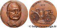 FRANKREICH Médaille, Armand Peugeot AUTOMOBILES ET VOITURES - PILOTES ET INVENTIONS Monnaie de Paris 1975 (68mm, 183,82g, 12h) -