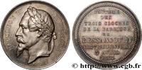 FRANKREICH Médaille, Baptême des trois cloches de la paroisse SECOND EMPIRE 1864 (33,5mm, 16,16g, 12h) -