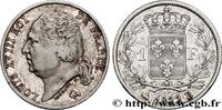 FRANKREICH 1 franc Louis XVIII LUDWIG XVIII Rouen 1822 (23mm, 4,98g, 7h) -