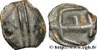 FRANKREICH Potin à la grosse tête stylisée au bandeau double GALLIEN - BELGICA - SEQUANI (Region die Besançon) c. 80-50 AC. (19mm, 3,06g, 3h) -