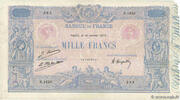 FRANKREICH 1000 Francs BLEU ET ROSE 1923 fSS