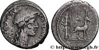 THE REPUBLIC (280 BC to 27 BC) Denier PLANCIA Rome 55 AC. (18,5mm, 3,56g, 7h) -