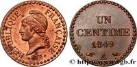 FRANKREICH Un centime Dupré, IIe République ZWEITE FRANZOSISCHE REPUBLIK Paris 1849 (18mm, 1,93g, 6h) -