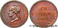 FRANKREICH Un centime Dupré, IIe République ZWEITE FRANZOSISCHE REPUBLIK Paris 1851 (18mm, 1,98g, 6h) -