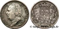 FRANKREICH 1 franc Louis XVIII LUDWIG XVIII Lille 1823 (23mm, 4,95g, 6h) -