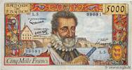 FRANKREICH 5000 Francs HENRI IV FRANKREICH 5000 Francs HENRI IV 1957 SS -