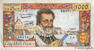 FRANKREICH 5000 Francs HENRI IV FRANKREICH 5000 Francs HENRI IV 1957 fSS -