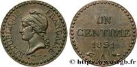 FRANKREICH Un centime Dupré, IIe République ZWEITE FRANZOSISCHE REPUBLIK Paris 1851 (18mm, 1,99g, 6h) -