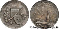 FRANKREICH Médaille, Tir cantonal Vaudois TIR ET ARQUEBUSE Vaud, Suisse 1922 (30mm, 10,30g, 12h) -