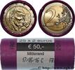 FRANKREICH Rouleau Fauté 2 Euro FRANÇOIS MITTERRAND FRANKREICH Pessac 2016 (25,75mm, 8,50g, 12h) -