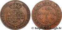 1/2 Macuta Marie II ANGOLA 1851 (37mm, 18,50g, 12h) fSS
