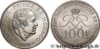 MONACO 100 Francs Rainier III 40e anniversaire de règne MONACO Paris 1989 (31mm, 15,06g, 6h) -