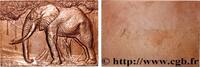 FRANKREICH Plaquette animalière - Éléphant, refrappe ANIMAUX Monnaie de Paris (1936)/1975 (50,50mm, 145,28g, 12h) -