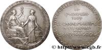 FRANKREICH Médaille, Compagnie universelle du canal maritime ÉGYPTE - CANAL DE SUEZ (1869) (41mm, 39,70g, 12h) -