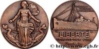 FRANKREICH Médaille, Paquebot “Liberté” MER ET MARINE : PAQUEBOTS, NAVIRES, BATEAUX 1950-1961 (49,5mm, 54,13g, 12h) -