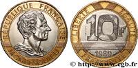 FRANKREICH Essai de 10 francs Montesquieu FUNFTE FRANZOSISCHE REPUBLIK Pessac 1989 (23mm, 6,50g, 6h) -