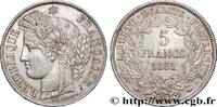 FRANKREICH 5 francs Cérès, IIe République ZWEITE FRANZOSISCHE REPUBLIK Paris 1851 (37mm, 24,85g, 6h) -