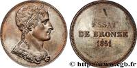 FRANKREICH Essai de bronze au module de 10 centimes, Bonapart ZWEITE FRANZOSISCHE REPUBLIK Paris 1851 (30mm, 9,75g, 12h) -